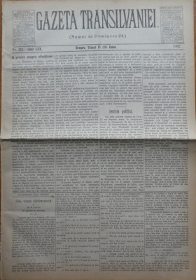 Gazeta Transilvaniei , Numer de Dumineca , Brasov , nr. 132 , 1907 foto