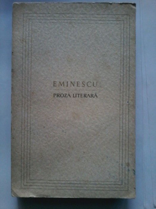 Eminescu - Proza literara
