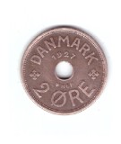 Moneda Danemarca 2 ore 1927, stare buna, curata