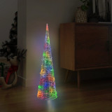 Piramida decorativa con de lumini cu LED colorat 90 cm acril GartenMobel Dekor, vidaXL
