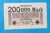 GERMANIA 200000 Mark 1923 - Bancnota veche originala - Superba