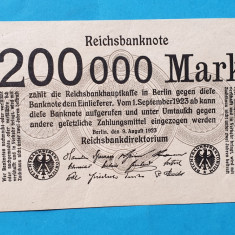GERMANIA 200000 Mark 1923 - Bancnota veche originala - Superba