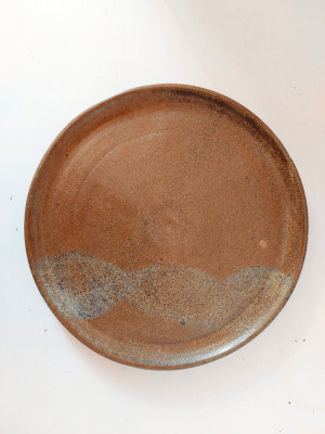 Farfurie ceramica gresie handmade Bernard Dumont Corcelles Payerne 24cm foto