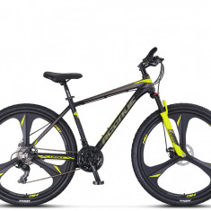 Bicicleta MTB Umit Accrue 2D, cadru 18", culoare negru/galben, roata 26", cadru PB Cod:32656180003