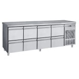 Masa frigorifica, rece, refrigerare cu 8 sertare, inox