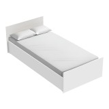 Pat de o persoană Toscana pakoworld &icirc;n culoare albă 90x200cm