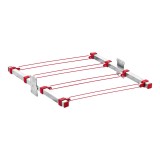 Uscator rufe din metal, prindere in perete, alb, 50 cm