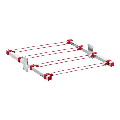 Uscator rufe din metal, prindere in perete, alb, 50 cm foto