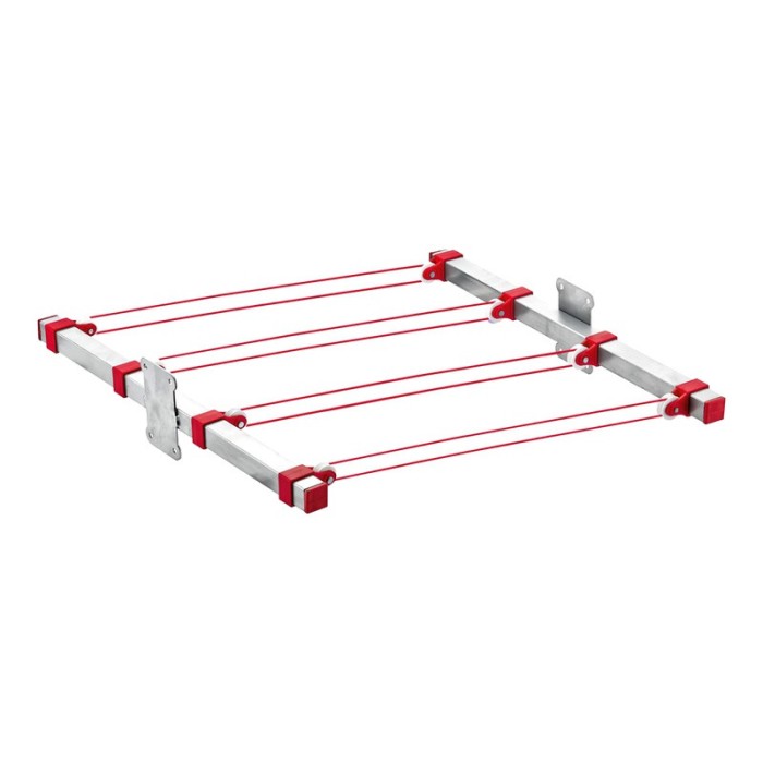 Uscator rufe din metal, prindere in perete, alb, 50 cm