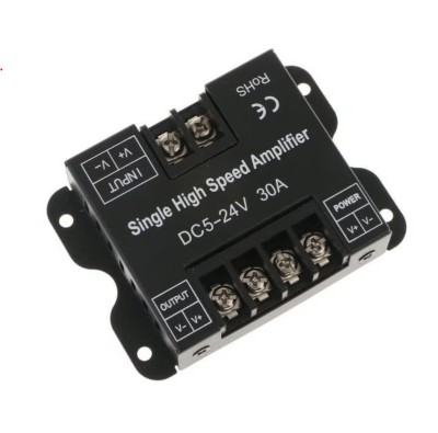 Amplificator pentru banda LED monocrom, A130-30A, 5-24V , 30 A, negru foto