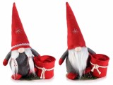 Cumpara ieftin Set 2 figurine Craciunita si Mos Craciun textil 28x15x46 cm