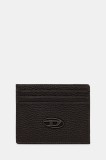 Diesel carcasă din piele HISSU EVO CARD CASE culoarea maro, X09018.P0685