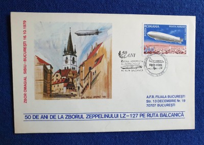 Aviatie - ARIPI ROMANESTI - ZEPPELIN - Primul zbor LZ - 127 pe ruta Balcanica foto