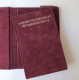 A Kossuth-emigr&aacute;ci&oacute; f&eacute;nyk&eacute;pesk&ouml;nyve / Cartea cu fotografii a emigrării lui Kossuth, editie de lux in caseta si coperta din catifea cu embosari aurii