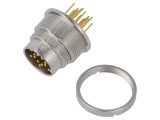 Conector M16 soclu tată THT PIN 14 3A 32V drept IP40 - Conector M16 PIN 14 3A 32V IP40