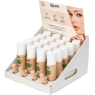 Set 20 Fond de ten Anti Aging Foundation + 4 testere, Quiz Cosmetics, 30ml foto