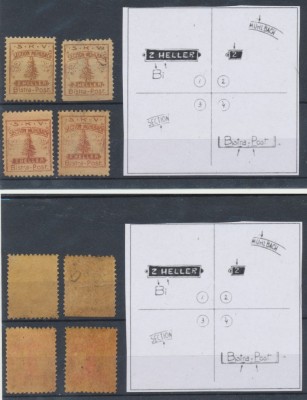 1906 Posta locala Bistra timbru neemis 2 heller, 4 tipuri tirajul din Sibiu MNH foto