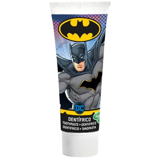 Pasta de dinti pentru copii, Batman, 75 ml, Fara gluten, mentolata