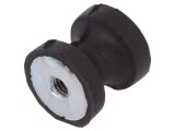 Atenuator Vibrații ELESA+GANTER M4 15mm Guma - Filet M4, Diametru 15mm, Duritate Shore 40, Sarcina 94N