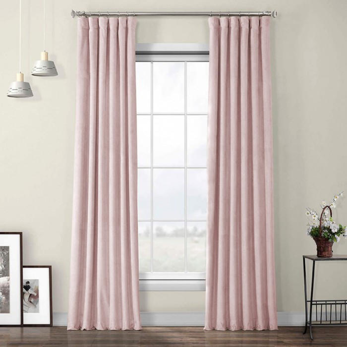 Draperie din catifea cu rejansa din bumbac tip fagure, Madison, 150x270 cm, densitate 700 g/ml, Cantaloupe, 1 buc