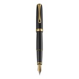 Stilou DIPLOMAT Excellence A2, cu penita M, din otel inoxidabil - Black Lacquer Gold