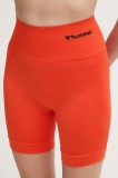 Hummel pantaloni scurți de antrenament Tif culoarea negru, uni, high waist, 214151