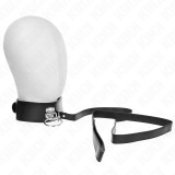 Kink Collar &amp; Gag-Lesă cu Nituri 116 cm Guler cu Curea Imitație