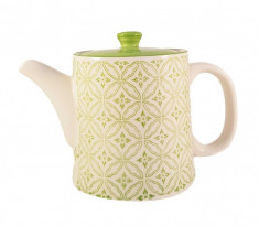 Ceainic French Clasic din Ceramica, Verde deschis, 700 ml foto