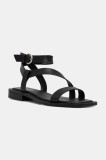 Aldo sandale de piele GRUGAR femei, culoarea negru, 13966800