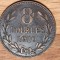 R08 Guernsey - moneda de colectie exotica bronz - 8 doubles 1910 H - rara, 91k ex!