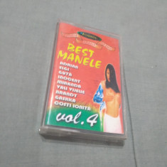 CASETA AUDIO BEST MANELE VOL 4 ORIGINALA MANELE