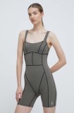 P.E Nation costum de antrenament Recalibrate culoarea verde, cold shoulder