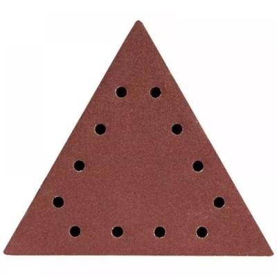 Abrazive/smirghel triunghiular cu scai, P180, set 5 buc, 285 x285x285mm, Dedra foto