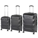 TraveLux Max XI gurul&oacute;s bőr&ouml;nd szett fekete
