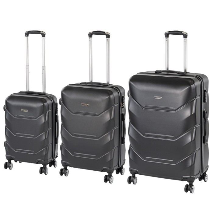 TraveLux Max XI gurul&oacute;s bőr&ouml;nd szett fekete