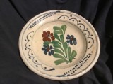 Design / Vintage - Farfurie deosebita cu flori URCC Turda mijlocul sec XX !