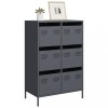 vidaXL Dulap inalt antracit 68x39x101.5 cm otel cu 6 sertare