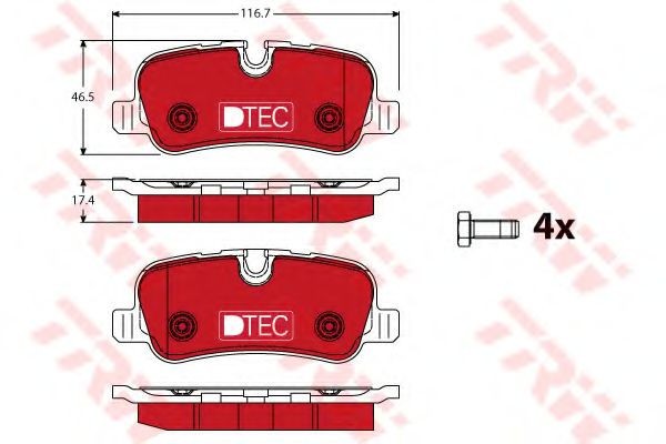 Set placute frana,frana disc LAND ROVER RANGE ROVER SPORT (LS) (2005 - 2013) TRW GDB1632DTE