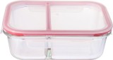 Caserola dreptunghiulara din sticla MagicHome 1500 ml cu capac si separator