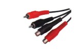 Cablu 2xRCA tata - 2xRCA mama, 10m, 401944