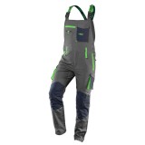 Salopeta de lucru Premium NEO XXL, 100% bumbac Ripstop, buzunare multifunctionale, genunchi intariti Cordura, talie elastica