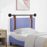 vidaXL Tăblie de pat suspendată Cu lumină LED Albastru Jeans PU antic 3423845