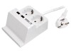Prelungitor de alimentare PEAKTECH alb 1,5m 16A 230V cu 2 prize EU și 2 USB