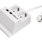 Prelungitor de alimentare PEAKTECH alb 1,5m 16A 230V cu 2 prize EU și 2 USB