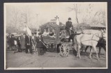 Fotografie veche Ivesti Galati - Cortegiu funerar, car mortuar dric, obiceiuri populare