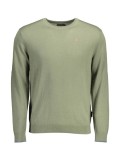 Pulover DAMAVAND barbati, cu mini logo brodat, Regular fit, Verde (Marime: 3XL)