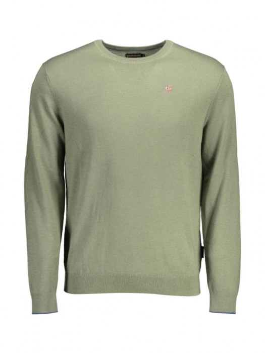 Pulover DAMAVAND barbati, cu mini logo brodat, Regular fit, Verde, XL