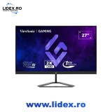Monitor Gaming LED IPS ViewSonic 27", QHD (2560x1440), 185Hz, 1ms, AMD FreeSync, HDR10, 2x HDMI, Display Port, Jack, VESA, negru