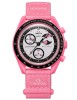 Ceas Barbatesc Swatch X Omega Mission to Pink Moon Moonphase, Cronograf, Mecanism Japonez, Curea Arici, Rezistent Apa, Nou, Garantie