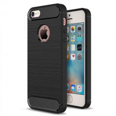 Husa APPLE iPhone 5\5S\SE - Carbon (Negru) Forcell foto